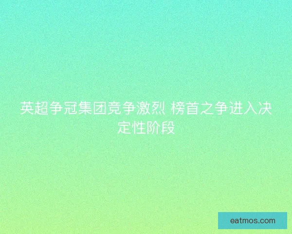 英超争冠集团竞争激烈 榜首之争进入决定性阶段